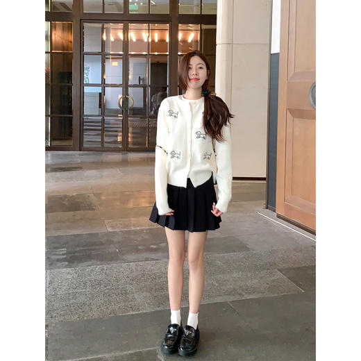 <曾小咸推荐>现货秒杀！微信超特价！可爱小狗刺绣针织开衫 日常169.99 立减90 秒杀79.99！ 商品图4