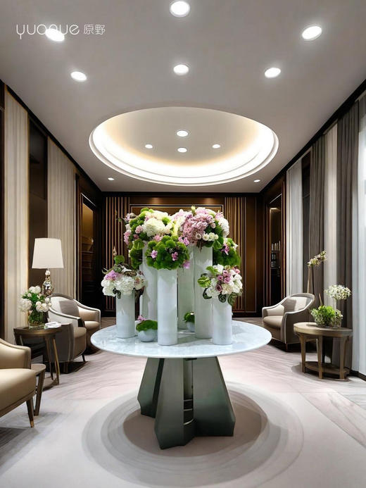 装饰花高档酒店大堂仿真花摆件圆桌大厅别墅售楼商场会所定制假花 商品图2