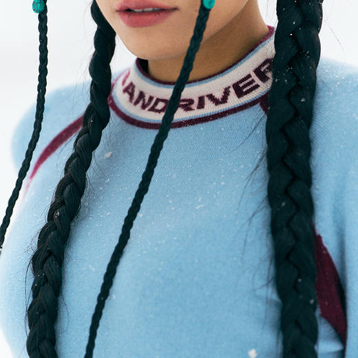 羊绒高领插肩女套衫  SJF97W283N 商品图4