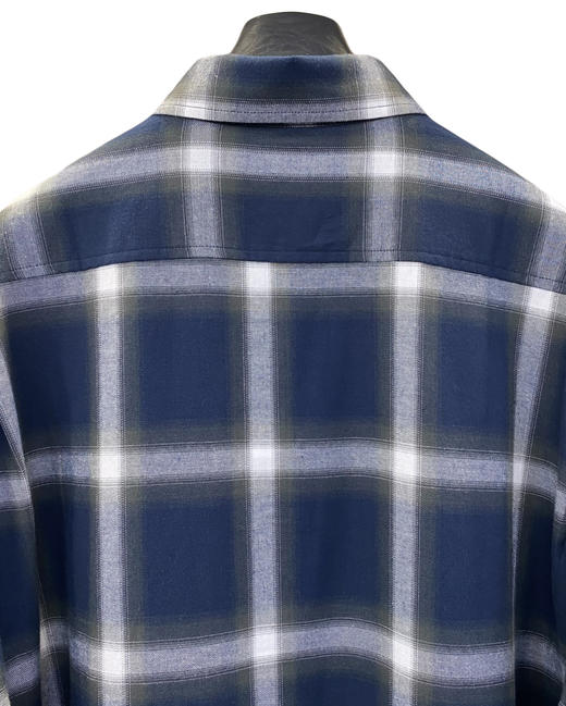 中性款棉质格纹长袖衬衫001 商品图2