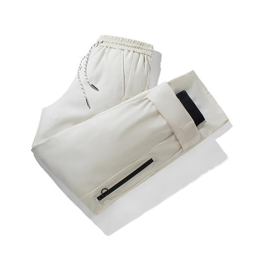 罗蒙冬季保暖羽绒裤男女同款情侣加厚舒适直筒个性拉链设计百搭长裤子 商品图11