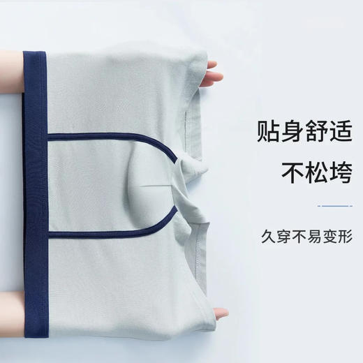 【两条装】男士弹力棉长绒棉印花加肥加大平角内裤3223/3225/3265 商品图4