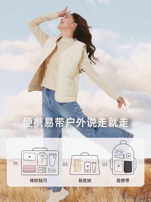 五只白鹅—羊毛马夹轻薄短款内穿休闲百搭坎肩 气绒马甲4801 商品图2