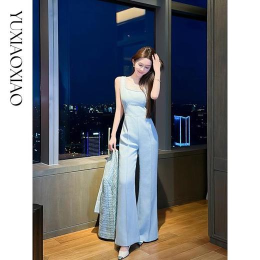 余潇潇【海蓝女星】轻奢时尚羊毛柔软亲肤小香风宽松显瘦连体裤新款 商品图3