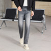 半身缘男裤 秋季牛仔裤纯棉直筒裤绣花时尚休闲253101U10130062 商品缩略图3