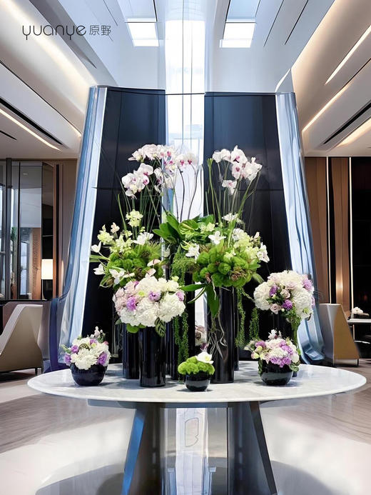 酒店大堂仿真花新年装饰花摆件中庭圆桌大厅别墅售楼商场会所假花 商品图2