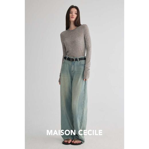 MAISON CECILE 复古简约双面牛皮实用百搭做旧银扣真皮皮带 商品图2