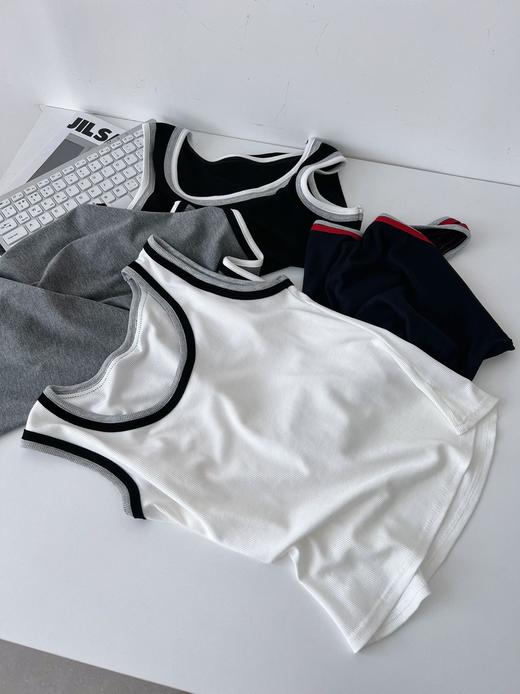 点此购买 女士双边撞色织边背心 mxm 329735 商品图12