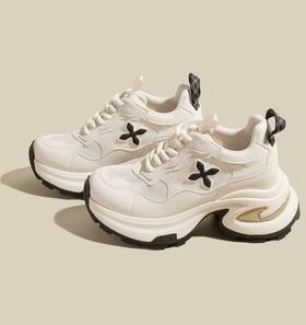 春秋新品小旋风厚底增高透气老爹鞋