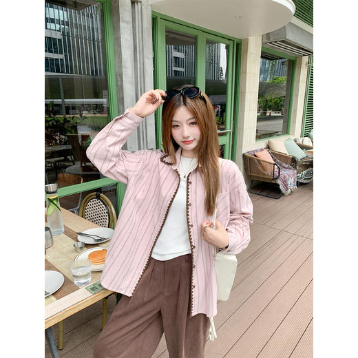 【169元任选2件】现货！粉拼咖设计Polo衬衫 商品图1