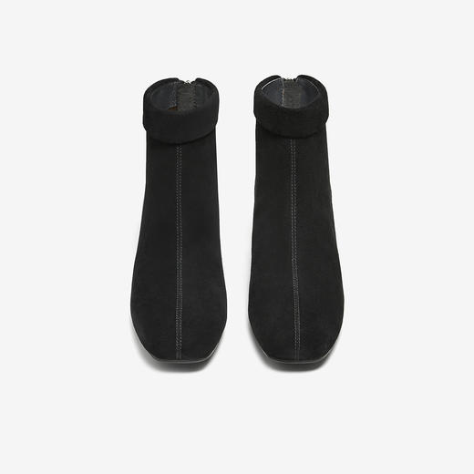 【云粉节】BF楼TATA他她靴子女鞋2025秋冬羊皮休闲百搭增高粗跟弹力短靴XJQ02DD5吊牌价1299 商品图2