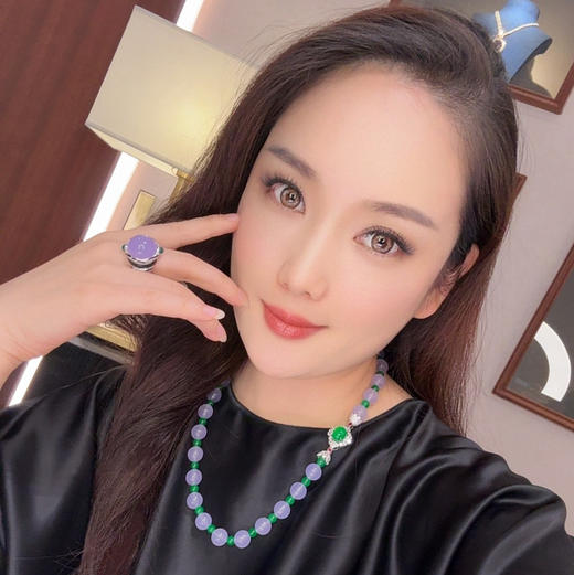 GAONAS  凤钗紫 贵气中式12mm紫珠项链11620XG 商品图3