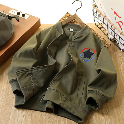 童装儿童外套2025秋季新款男韩版上衣中大童夹克洋气潮棒球服批发 商品图3