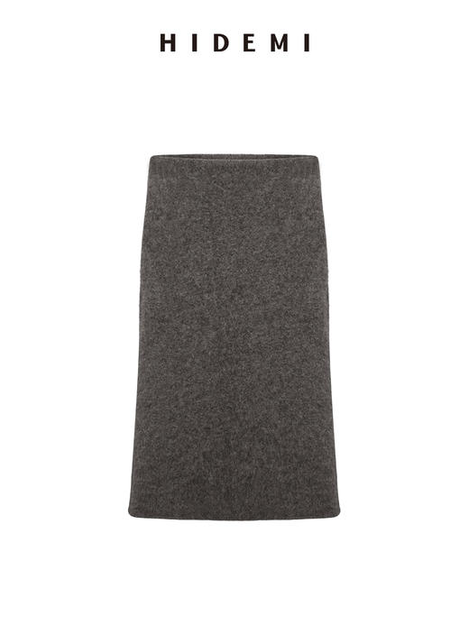 HIDEMI 进口澳洲美利奴羊毛拉毛拉绒工艺可拆卸脖套毛衣半裙套装两件套 商品图10