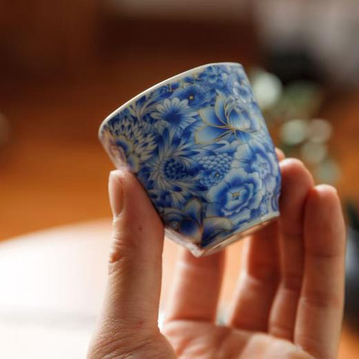 热卖中！！青花掐丝四方壶鎏银茶器 商品图2