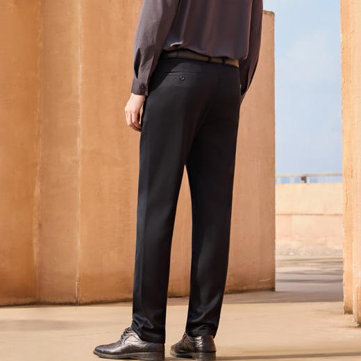 半身缘男裤 秋季桑蚕丝商务绅士休闲柔软细腻弹力253301B10330023 商品图4