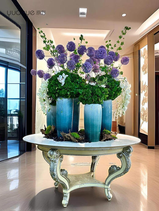 酒店大堂高档仿真花组合摆设件大厅圆桌前台别墅商场会所装饰花 商品图2