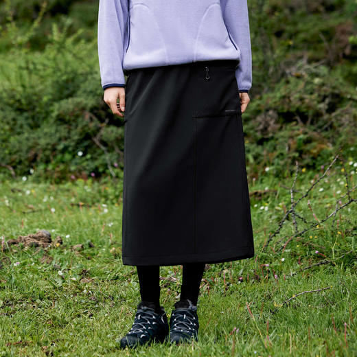 拓路者户外山系防泼软壳裙加绒工装裙2025年秋季半身裙女士半截裙 商品图2