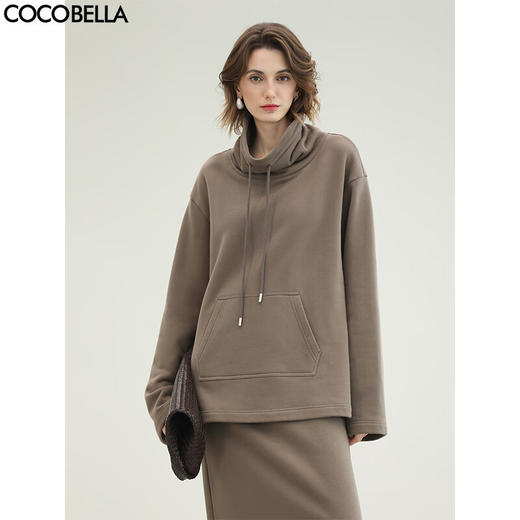 COCOBELLA时尚休闲高领卫衣女秋冬新款舒适保暖外套SE3017 商品图0