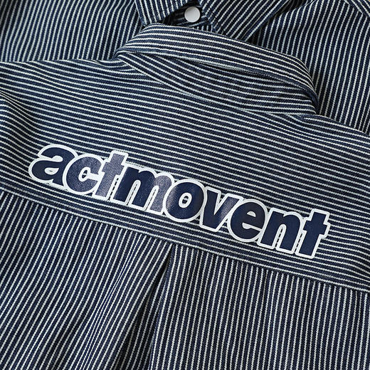 童装男童牛仔衬衫秋装新款儿童洋气中大童长袖衬衣条纹男孩外套潮 商品图2