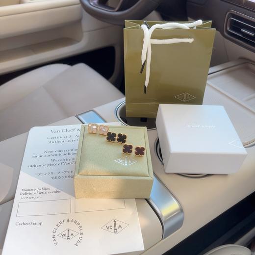 G458 梵K雅宝🍀四叶幸运系列Vintage Alhambra耳钉 商品图1