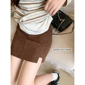<曾小咸推荐>韩版包臀半身裙灯芯绒