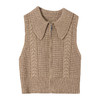 CC26-9122翻领针织马甲女士秋冬外穿2025早秋新款拉链叠穿宽松毛衣背心外搭 商品缩略图4