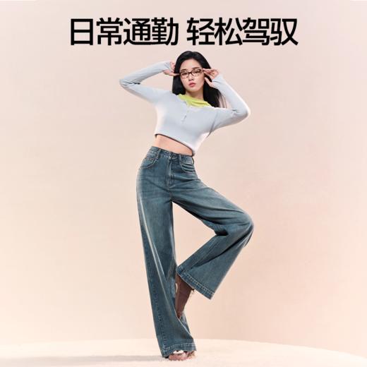 SIINSIIN阔腿牛仔裤宽松秋季2025新款高腰直筒裤 商品图2
