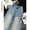 余潇潇【海上星辰】轻奢精致时髦烫钻直筒牛仔裤柔软亲肤显气质 商品缩略图4
