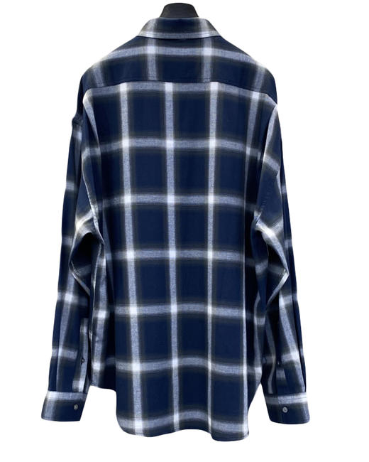 中性款棉质格纹长袖衬衫001 商品图1