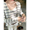<曾小咸推荐>现货秒杀！微信超特价！条纹背心气质开衫两件套 日常149.99 立减70 秒杀79.99！ 商品缩略图3