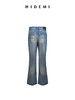 HIDEMI 都市单宁系列猫须水洗做旧感显瘦中低腰喇叭牛仔裤长裤 商品缩略图9