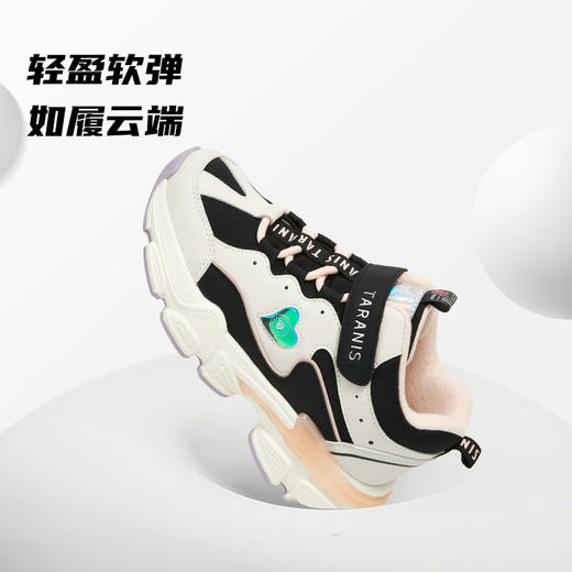 泰兰尼斯中大童加绒保暖跑步鞋冬季2025新款女童时尚休闲跑步鞋T01D5D6691 商品图4