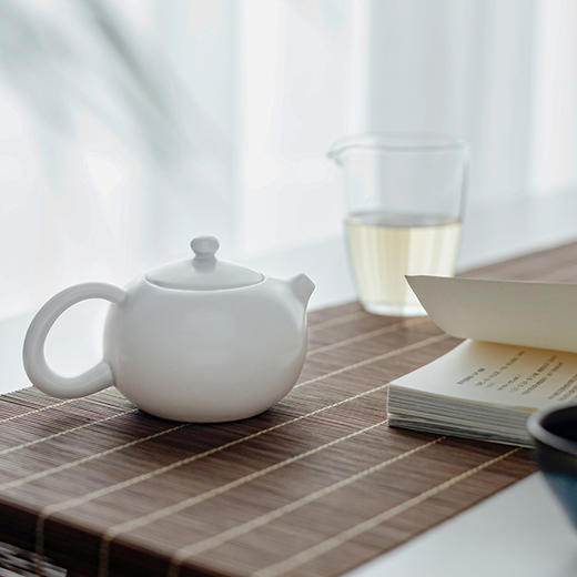 美人西施·羊脂玉陶瓷过滤泡茶单壶 商品图0