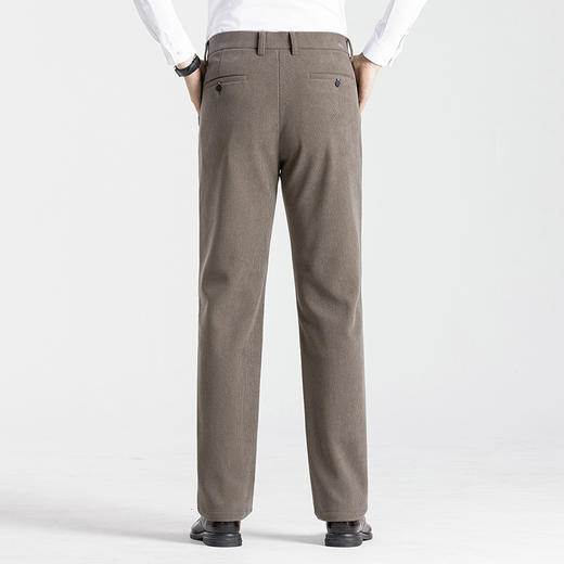 罗蒙冬季保暖加绒休闲裤西裤通勤百搭商务风气质舒适直筒男士长裤子 商品图10