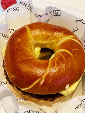 【招牌】自制低糖红豆黄油碱水贝果