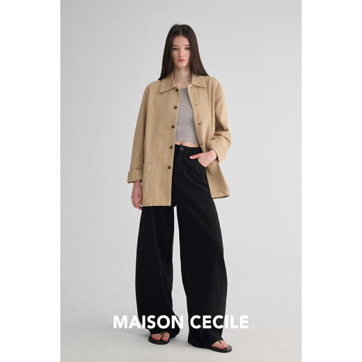 MAISON CECILE 秋季复古摩登工装感休闲百搭牛仔夹克外套 商品图3