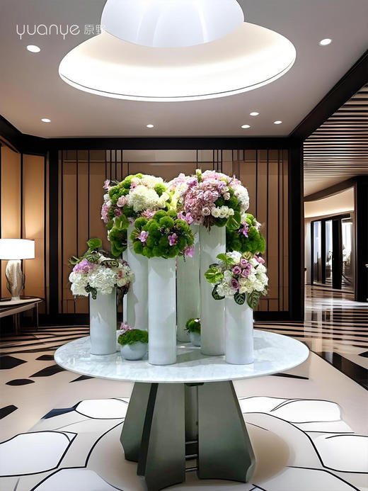 装饰花高档酒店大堂仿真花摆件圆桌大厅别墅售楼商场会所定制假花 商品图1