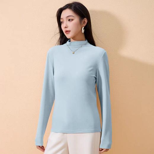 五只白鹅—2025秋冬新款天丝羊毛半高领打底衫女5501 商品图7