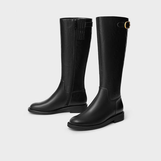 【云粉节】BF楼TATA卢昱晓TATA他她超模靴骑士靴大筒围显瘦长靴女高筒休闲靴7TGA8DG5吊牌价1699 商品图2