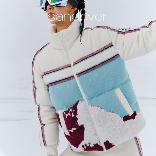 羊绒提花鹅绒羽绒服  SJF97W293N 商品图0