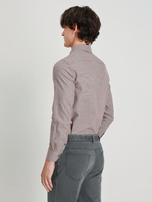 callisto浅调雪茄棕千鸟格衬衫 商品图4