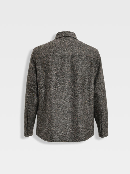 callisto雪茄棕衬衫款粗花呢外套 商品图1