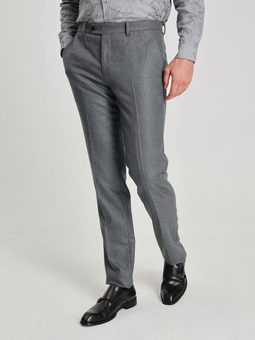 callisto海豚灰绵羊毛西裤 商品图3