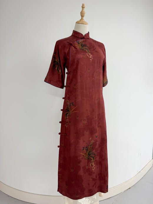 YU0047香云纱旗袍。 商品图1