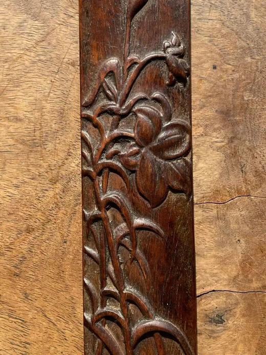 黄花梨雕花卉纹文房臂搁，顺丰包邮 商品图3