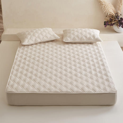 【A类麻立方夹棉床笠】棉麻床笠良品夹棉床垫保护套学生民宿A类宿舍可机洗床笠 商品图0