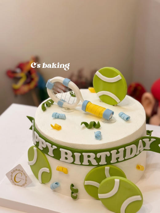 #送给那爱好网球的他/她 #网球蛋糕 #体育项目 忌廉蛋糕（默认自提，收费配送请联系客服） 商品图2