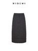 HIDEMI 进口羊毛厚款毛呢半裙立裁立体压褶折纸翻边设计感长裙 商品缩略图6
