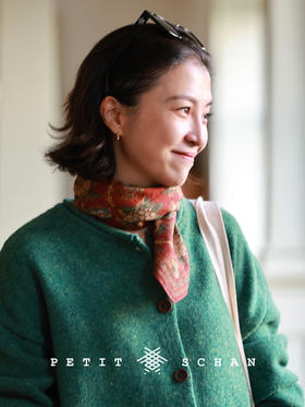 【15天左右发货，单笔订单满2380赠，无需加购和拍下】血色浪漫 纯棉复古印花方巾